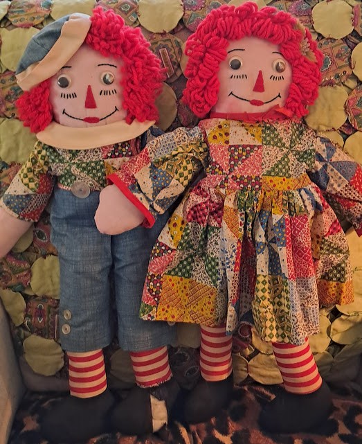 Raggedy Ann & Andy Cloth Dolls, Handmade