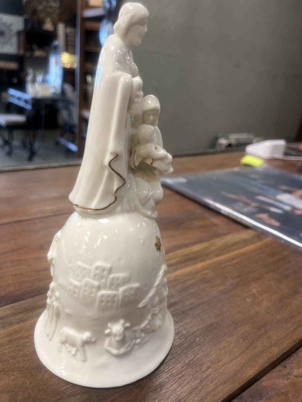 Porcelain Nativity Christmas bell