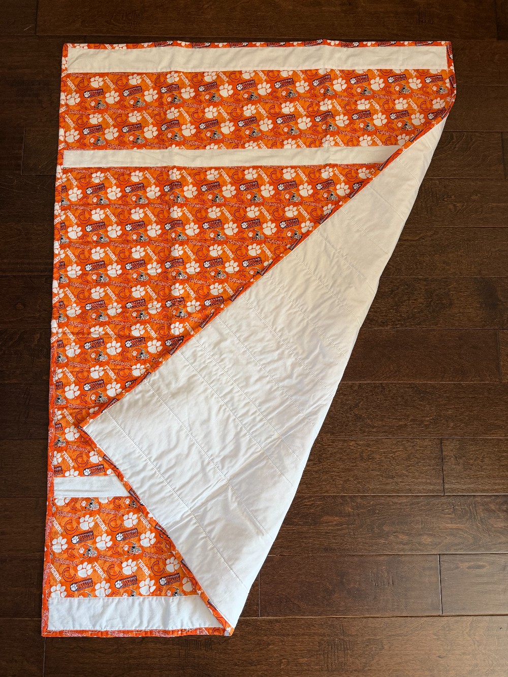 Clemson Tigers Handmade Stadium Lap Prayer Crib Quilt