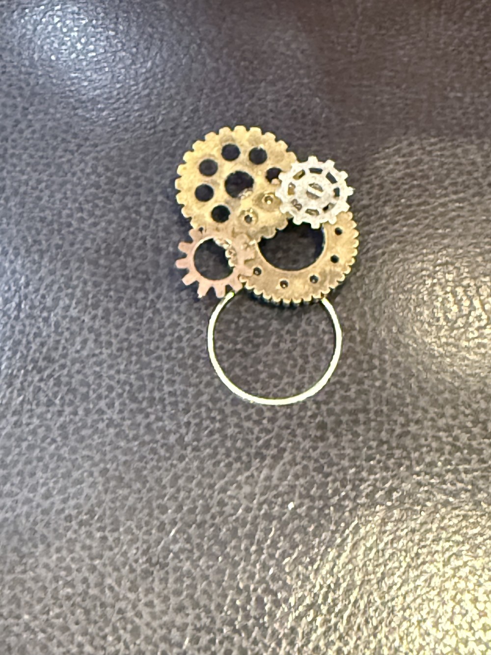 Eyeglass or ID Badge Holder Pin - SteamPunk Gears