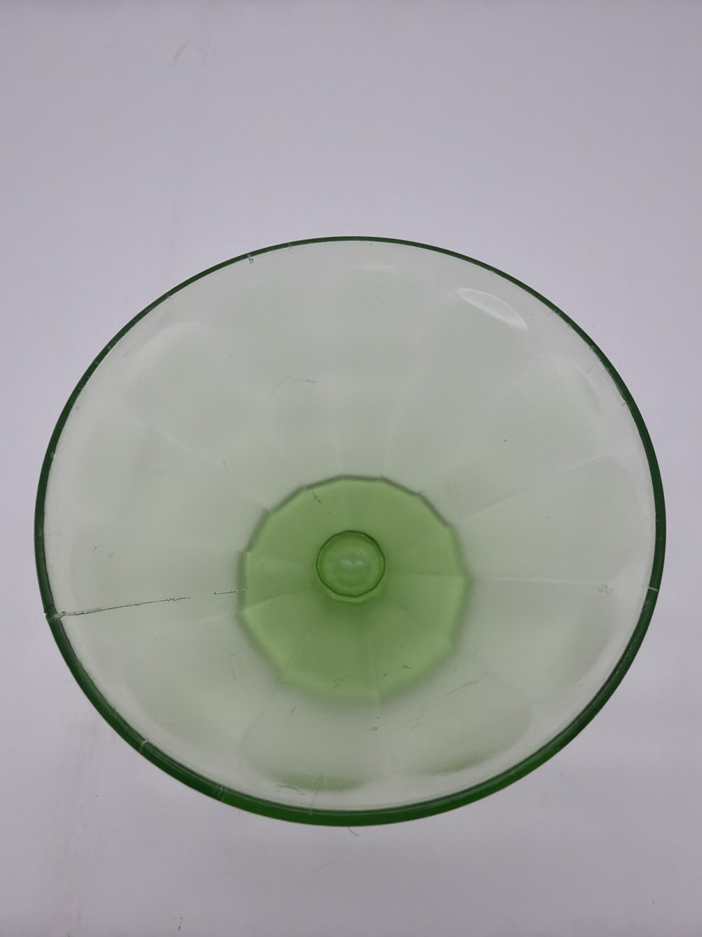 Vintage Federal Uranium Glass Sherbet Dish