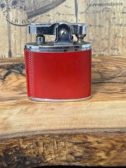 MCM PAC Red Leather Wrapped Cigarette Lighter Grannycore