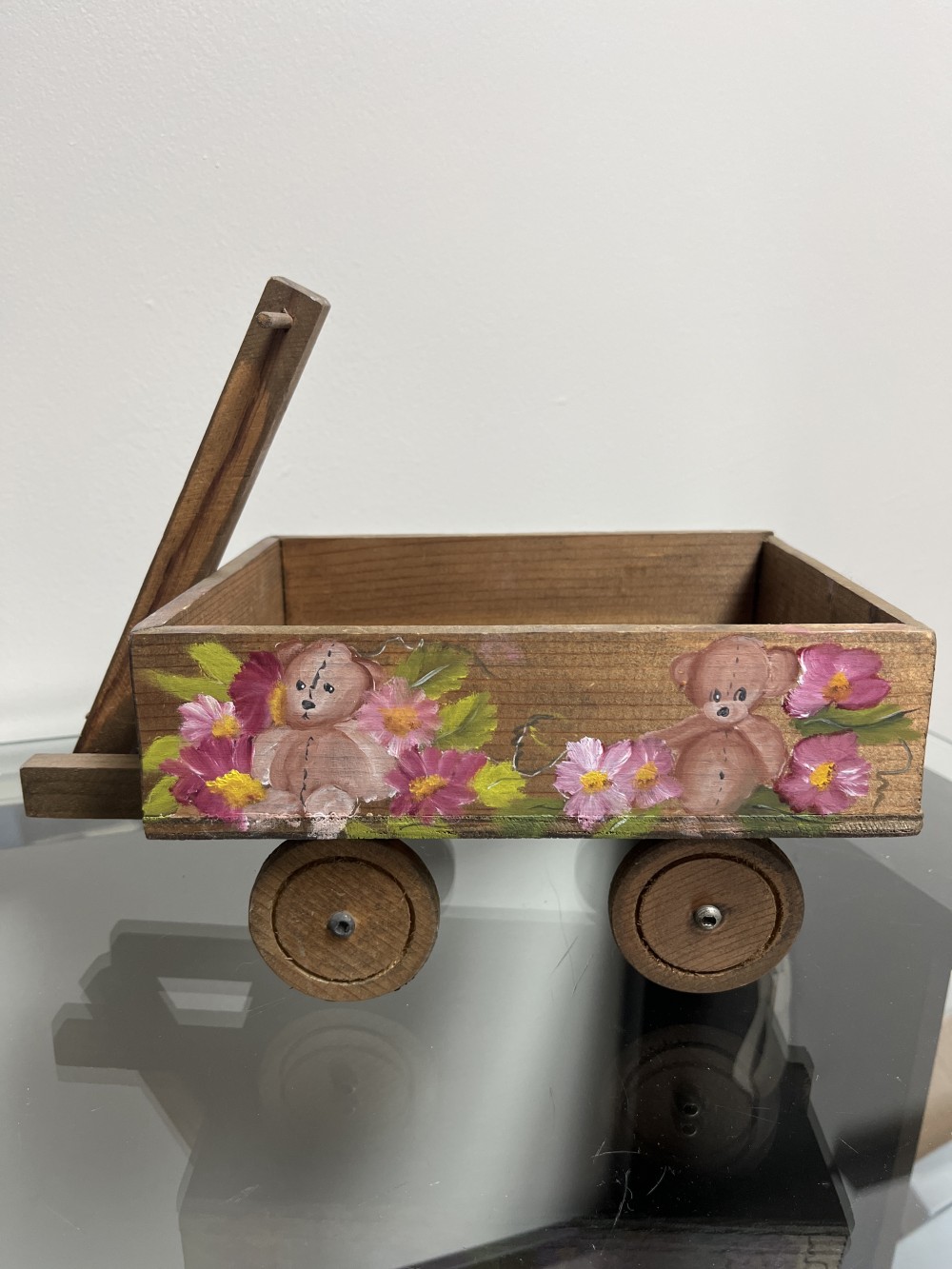 Vtg handpainted mini wagon
