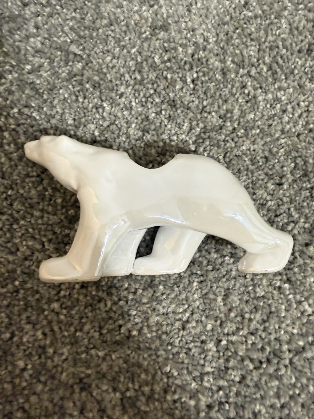Porcelain polar bear planter