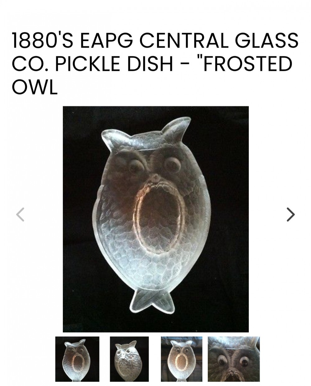 1880's EAPG Central Glass Co. Pickle dish