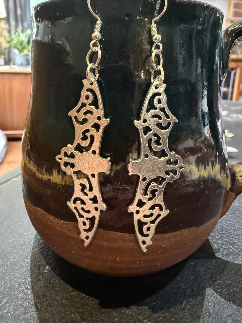 Earrings - Filigree Bats