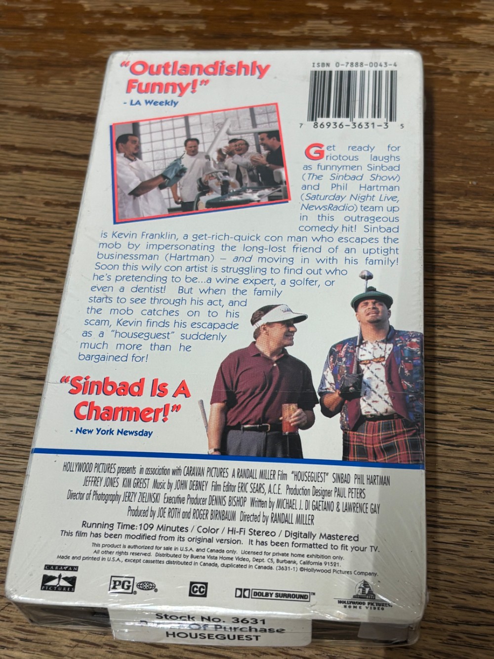 Houseguest VHS Movie New Sealed Sinbad Phil Hartman 1995 Comedy