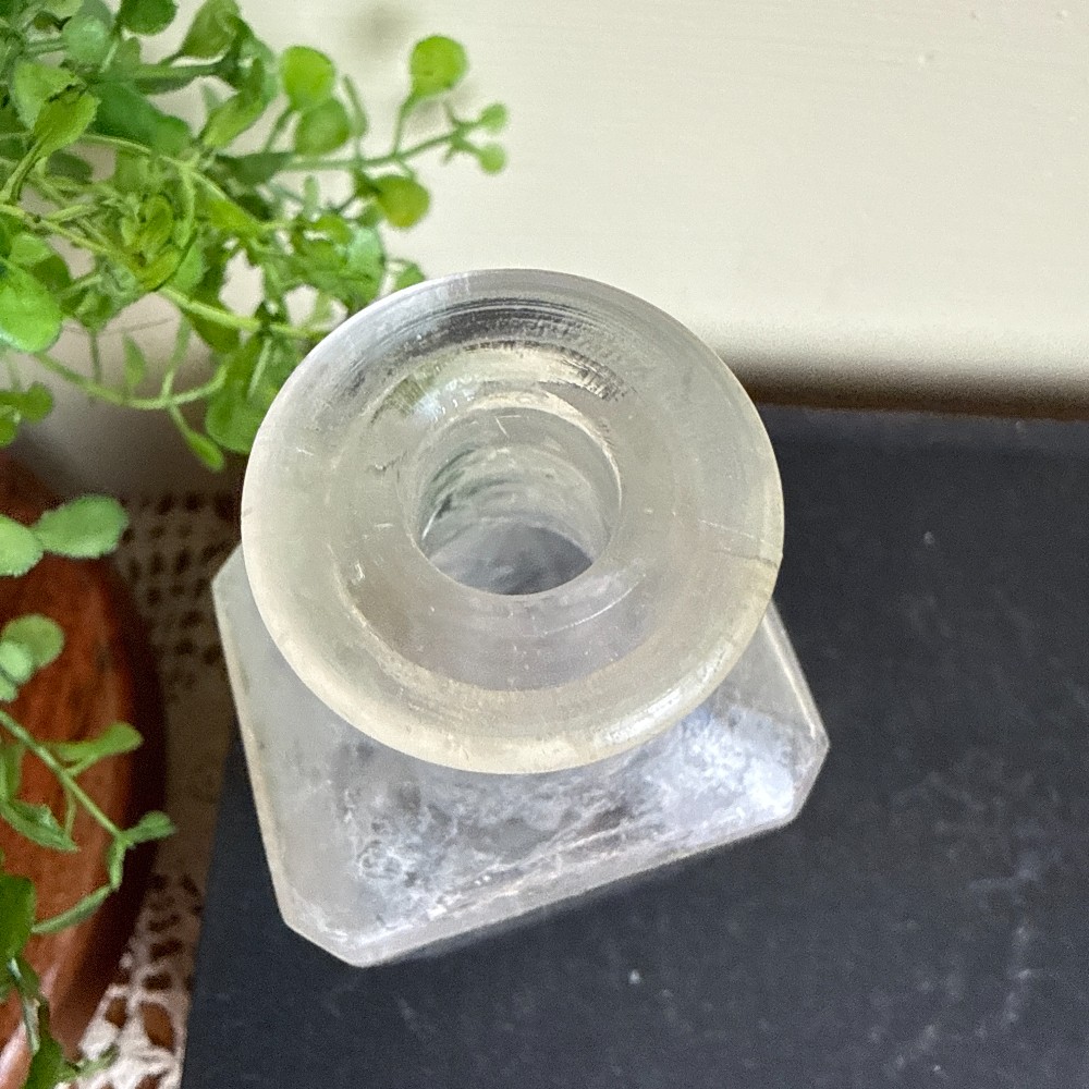 Antique Square Apothecary Bottle