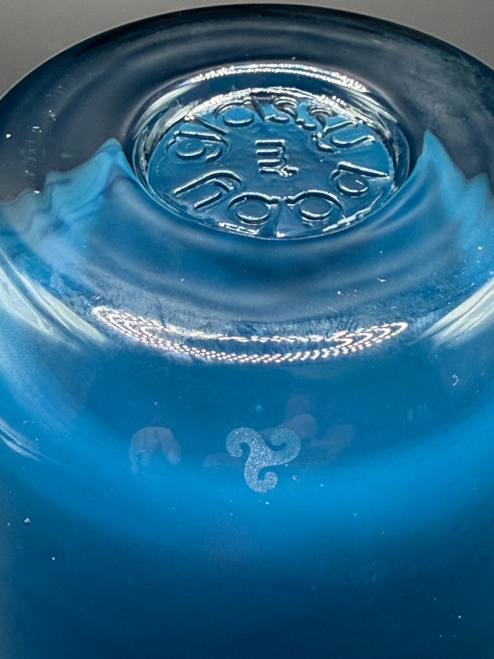 Official Glassybaby Hand-Blown Votive Candle Holder – Home Sweet Home Blue