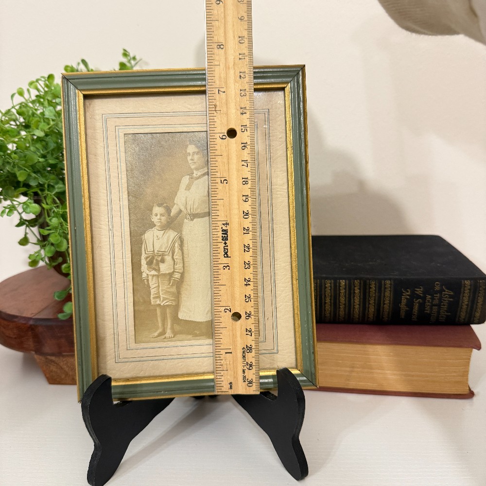 Antique Edwardian Framed Photo, Mother & Child