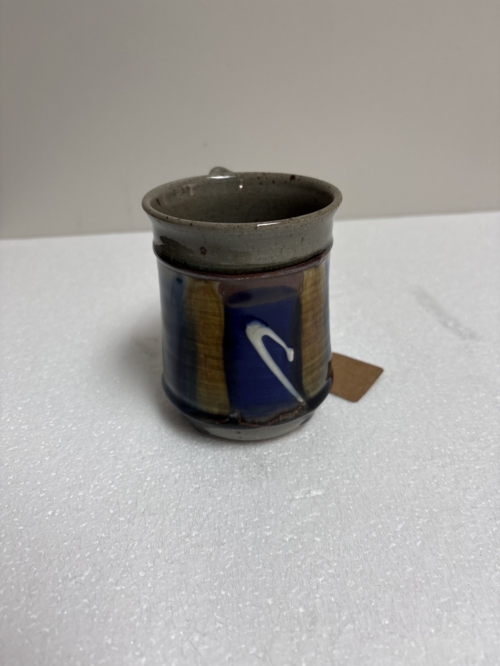 Signed Jewel Color Studio Pottery Mug