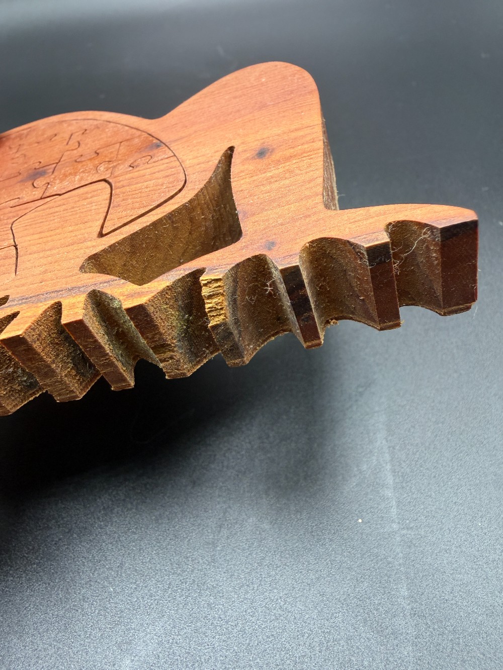 Handcrafted Wooden Frog Tray Puzzle - 3D Stand-Up Artisan Scroll Saw Art