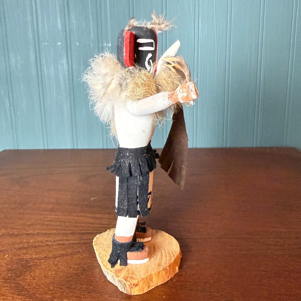 Vintage Carved Wood Kokopelli Dancer Figurine Signed ST