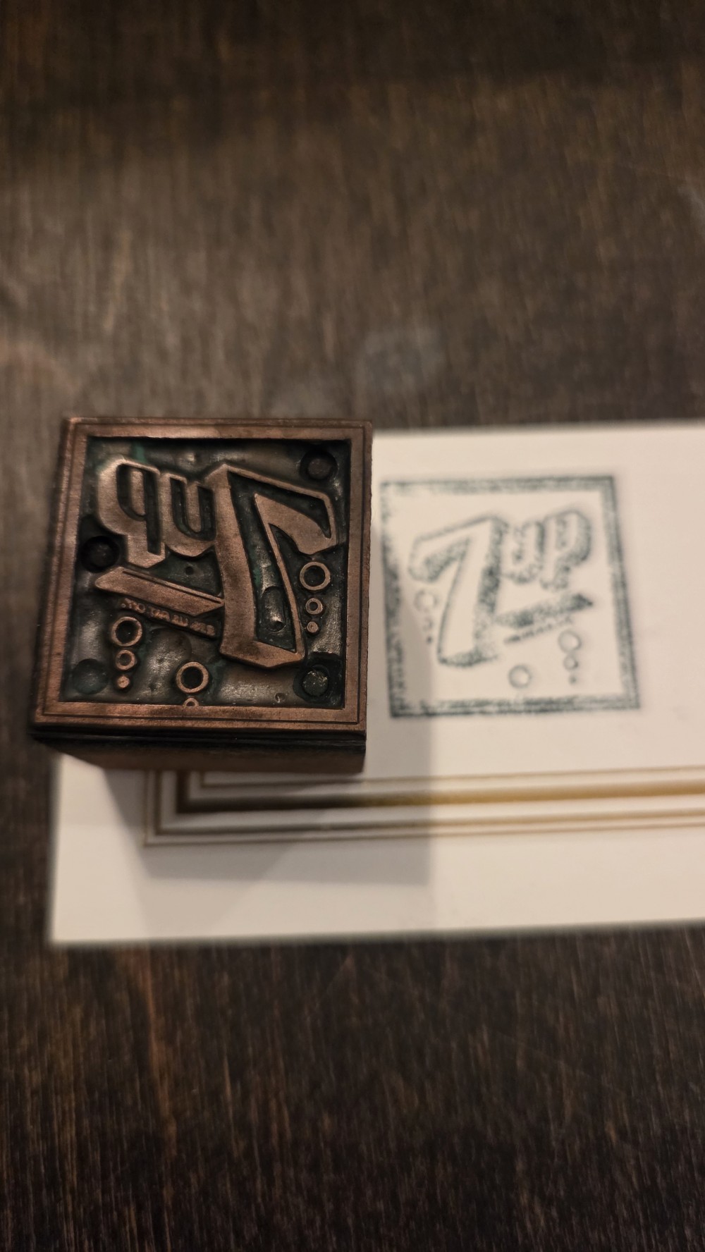 DO-1815 vtg printing block 7-Up