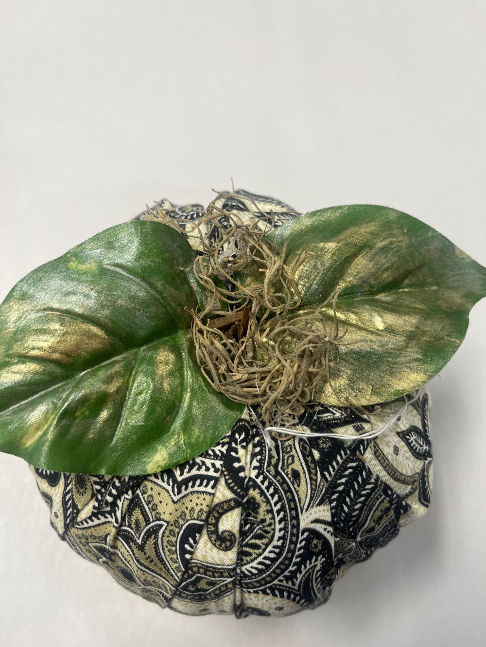 Black/gold cloth pumpkin