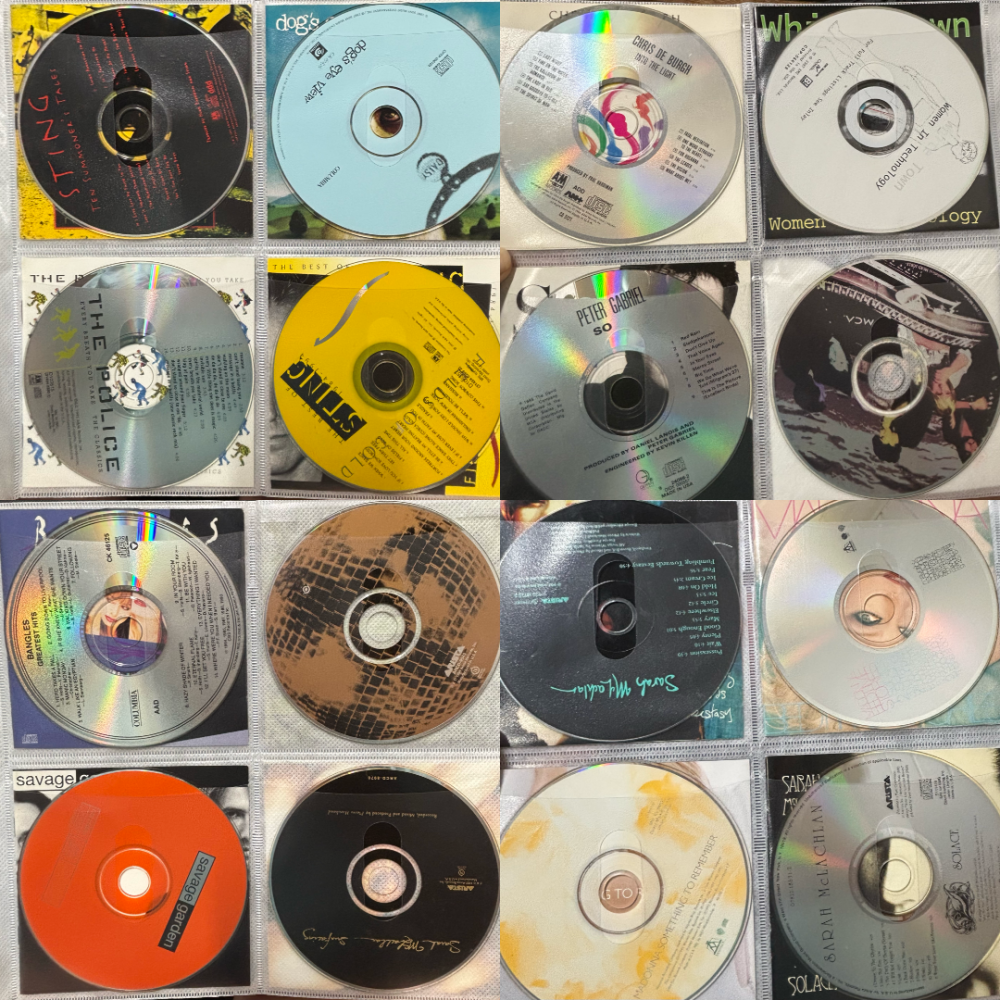 CD Music Collection Binder – 144 CDs Rock Alternative Pop Country Soundtracks w/ Front Inserts Bundled Lot