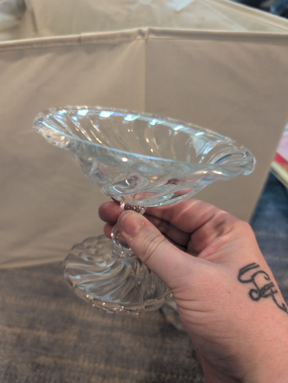 Vintage Fostoria Colony Swirl Compote