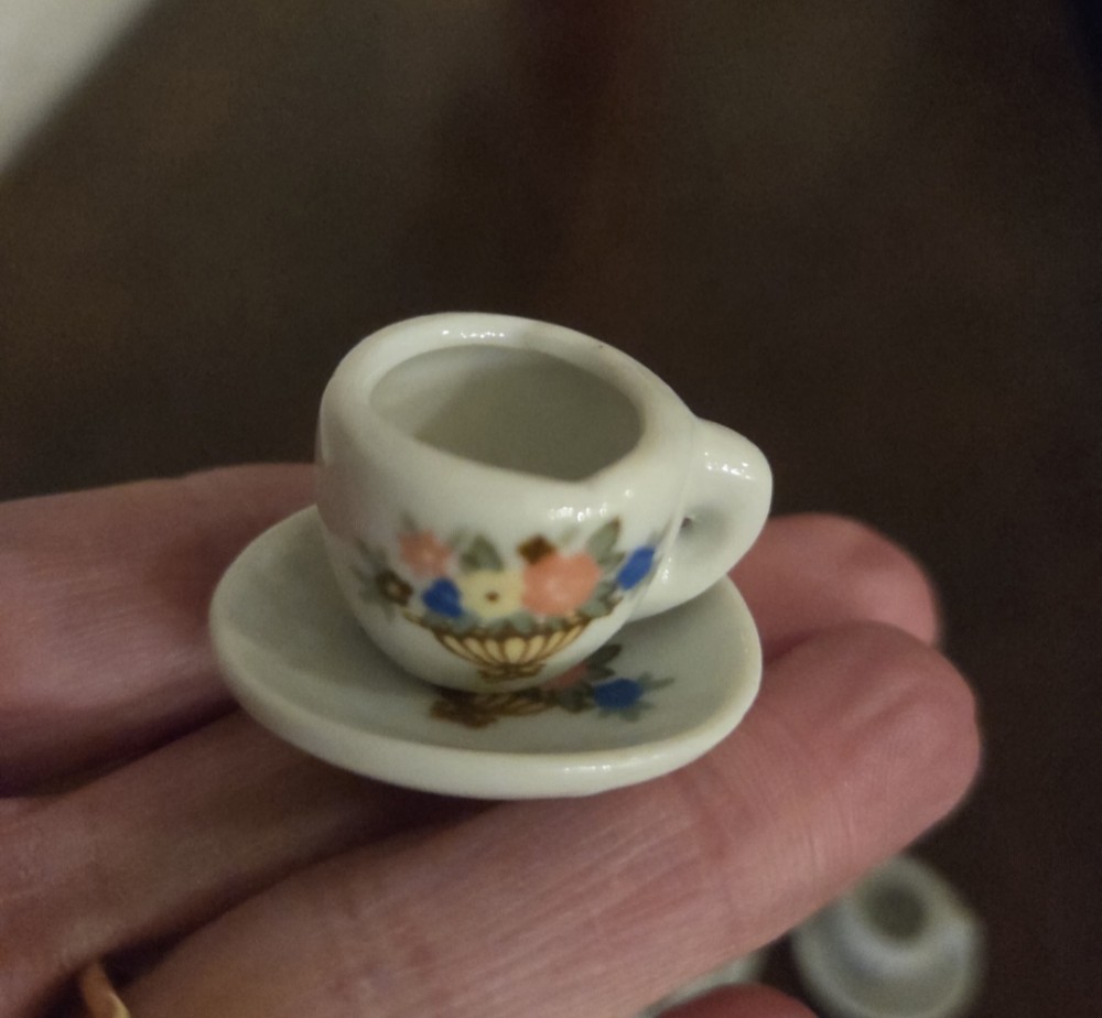 VTG Mini Porcelain Tea Cup & Saucer