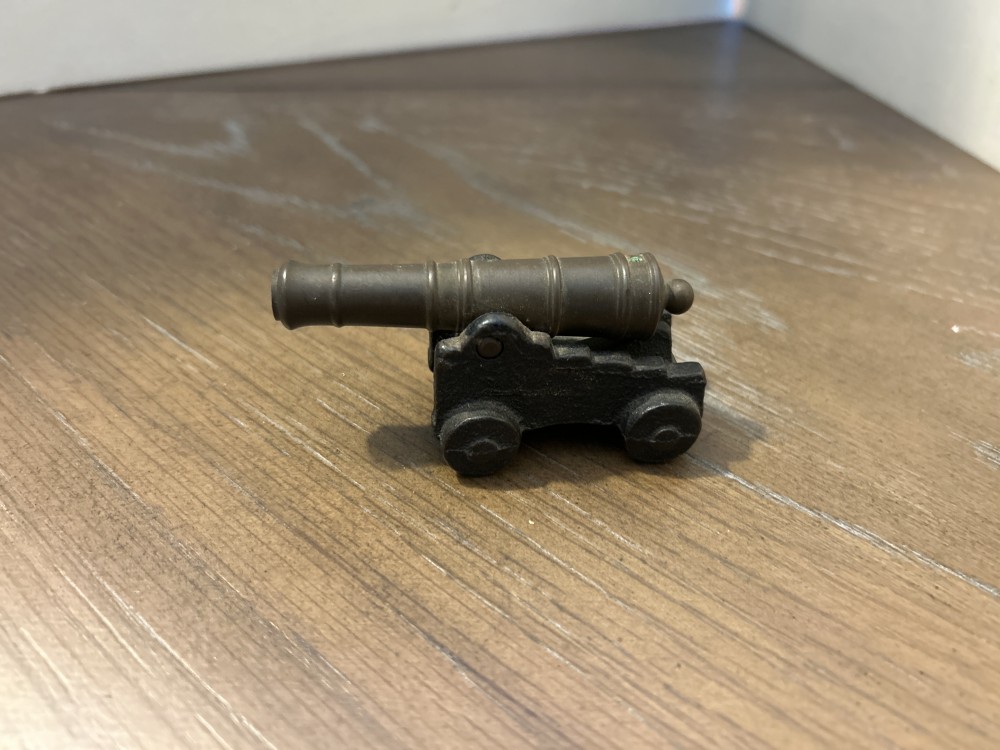 Brass Canon with Cast Iron Base 3