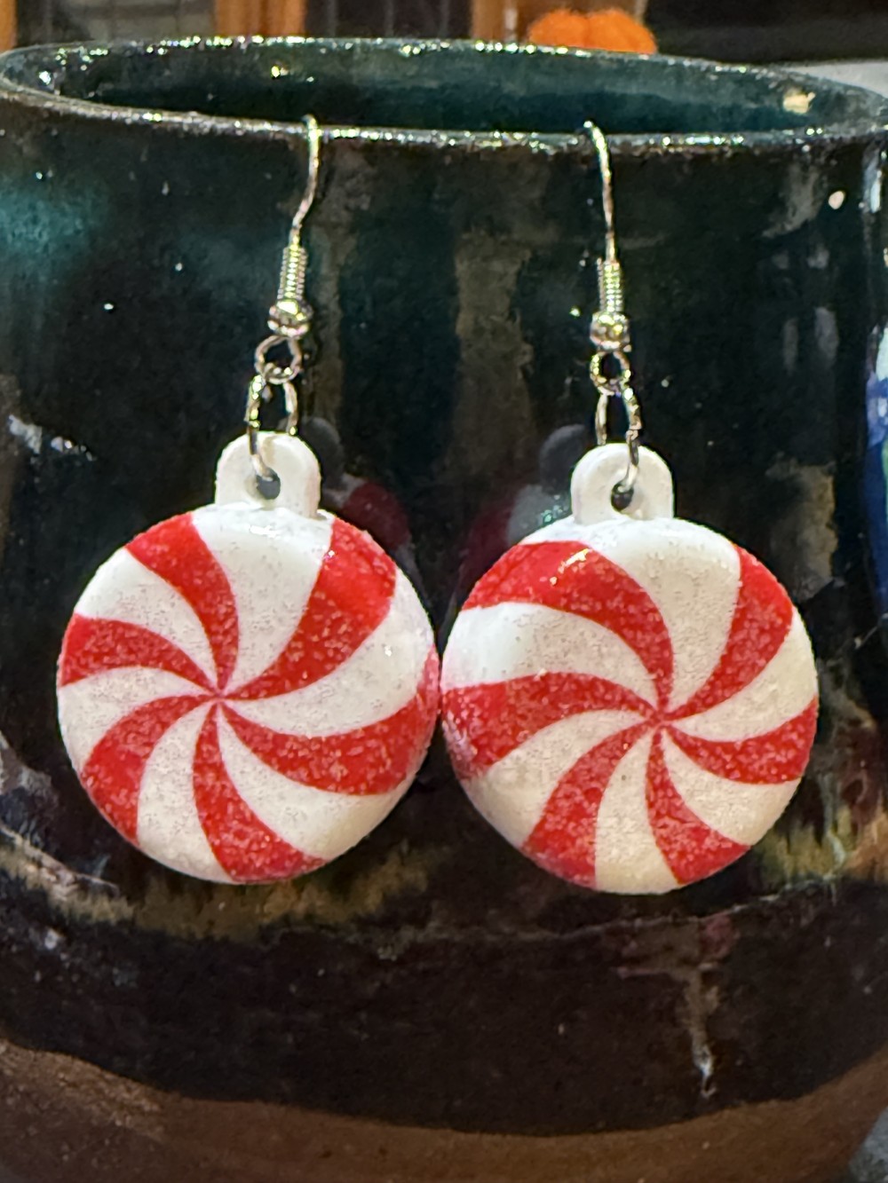 Earrings - Peppermint Candy, Candies