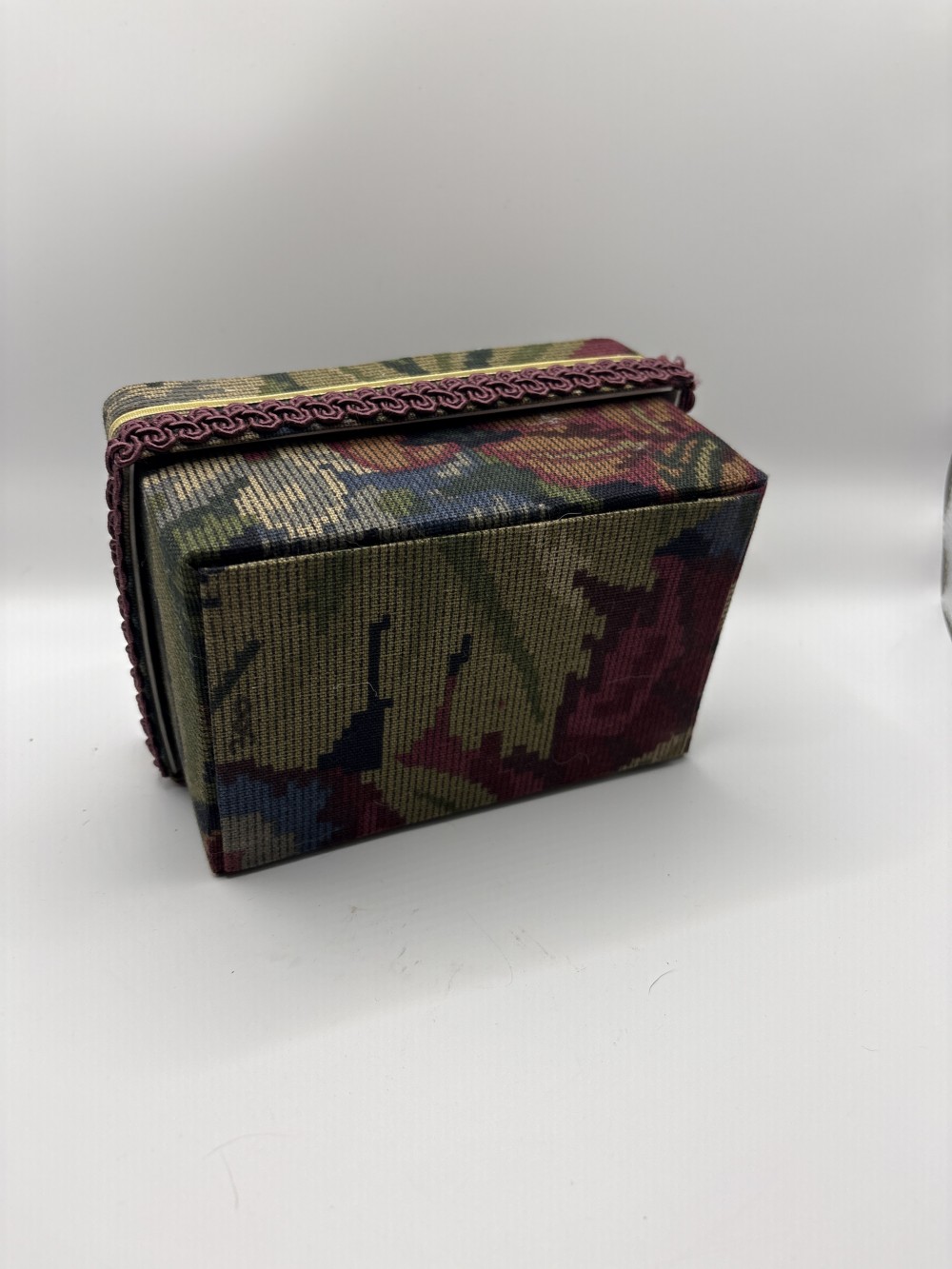 Floral Tapestry Box 4x5x3 Vintage
