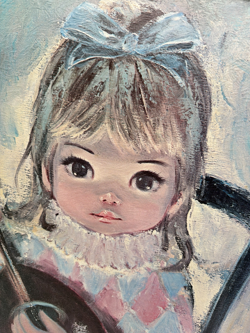 1960s Sherle Gigi Harlequin Girl Print