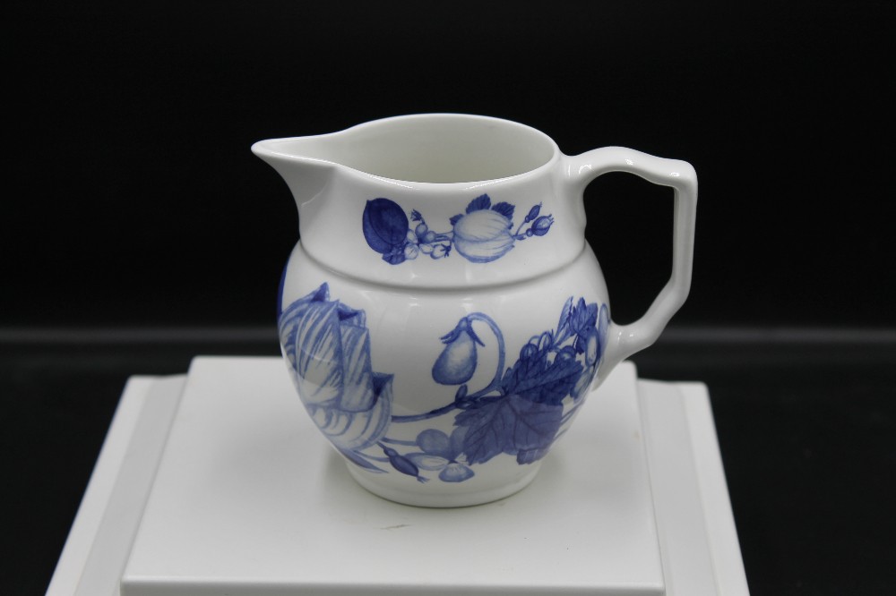 vtg small pitcher HARVEST BLUE by Portmeirion, England