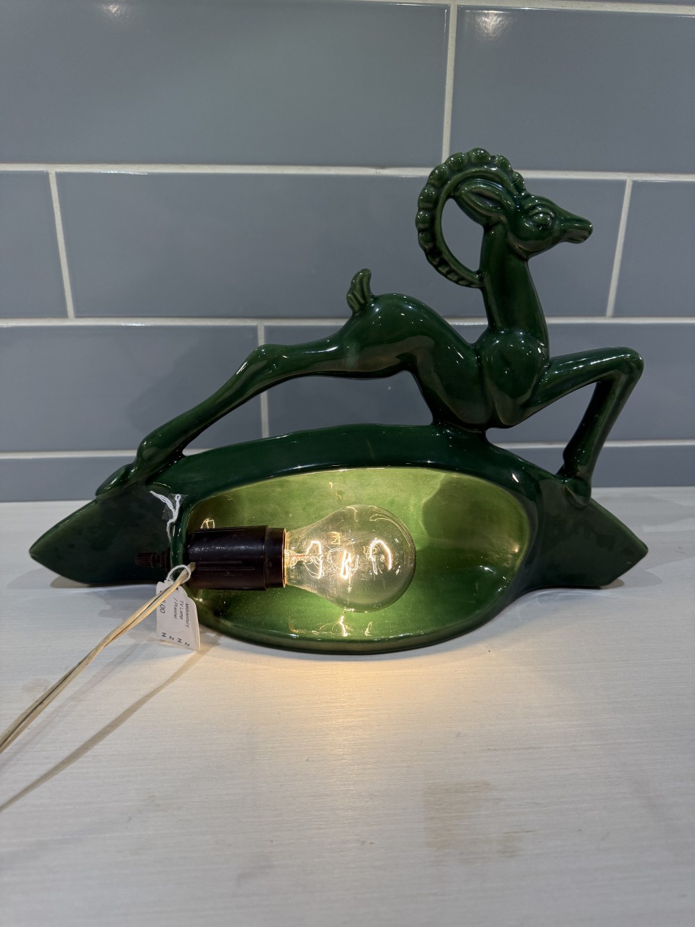 MCM  Ceramic TV Lamp & Planter