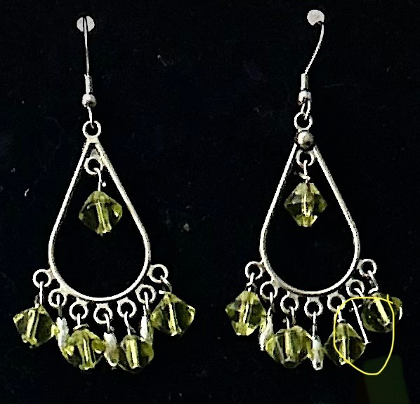 Teardrop Chandelier Boho Dangle Earrings (New As is)