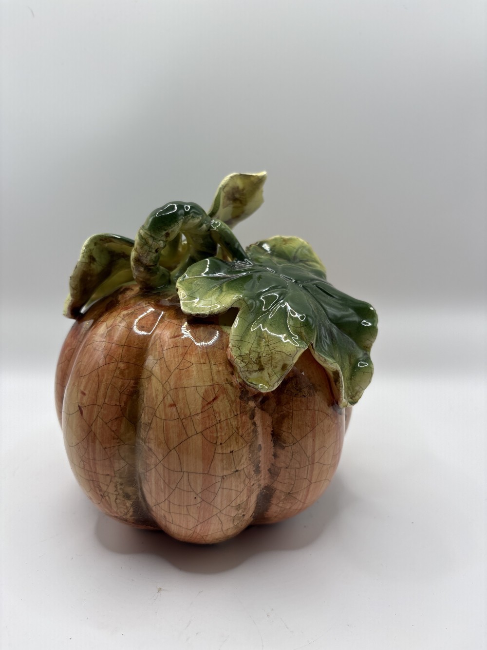 Ceramic Pumpkin ~8.5 inch H - AS IS
