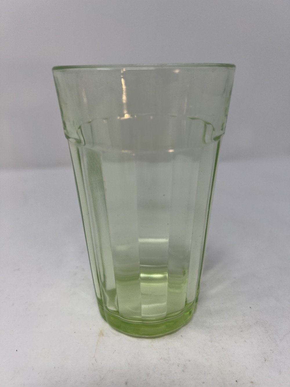 Vintage Uranium Depression Glass Tumbler