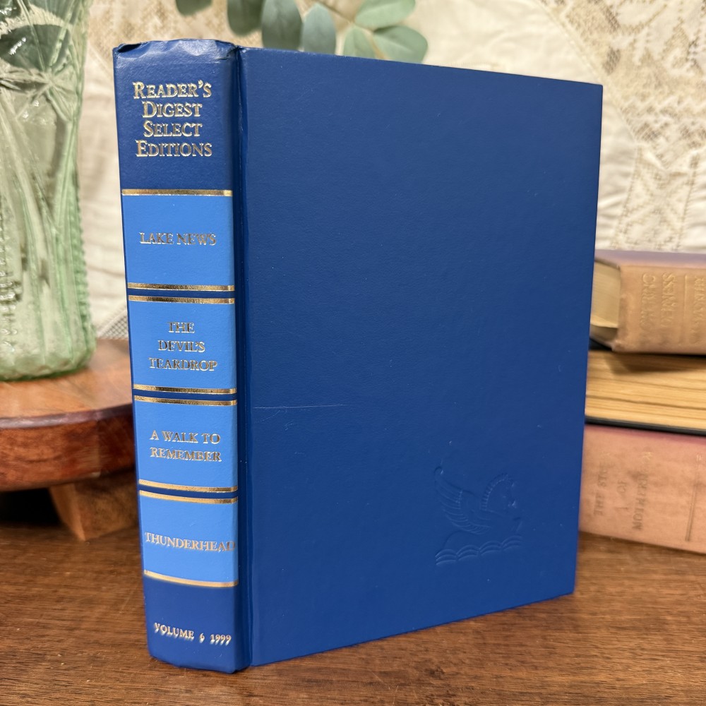 Vintage Reader's Digest Select Editions 1999 | Cobalt Blue Hardcover | Decorative Prop Book | Vol. 6