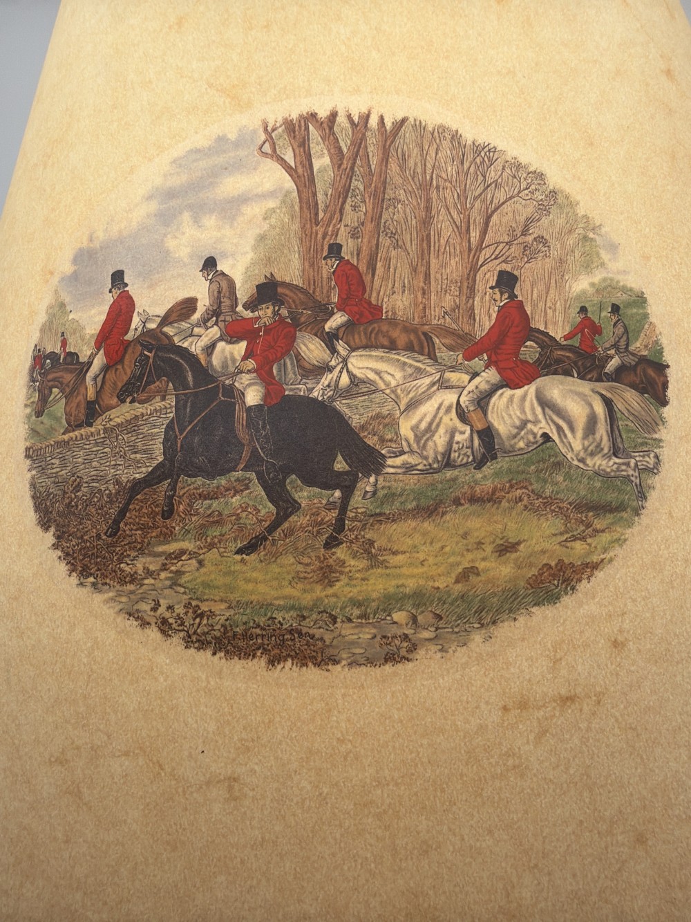 Fox Hunt Table Lamp w/Shade
