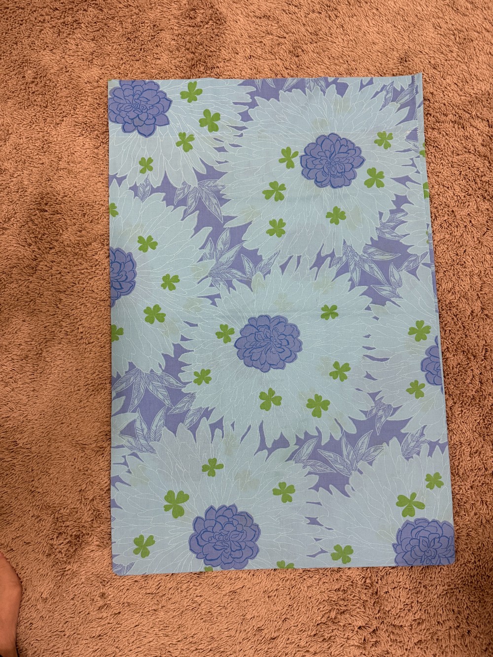 Vintage Pillowcase-Blue Floral