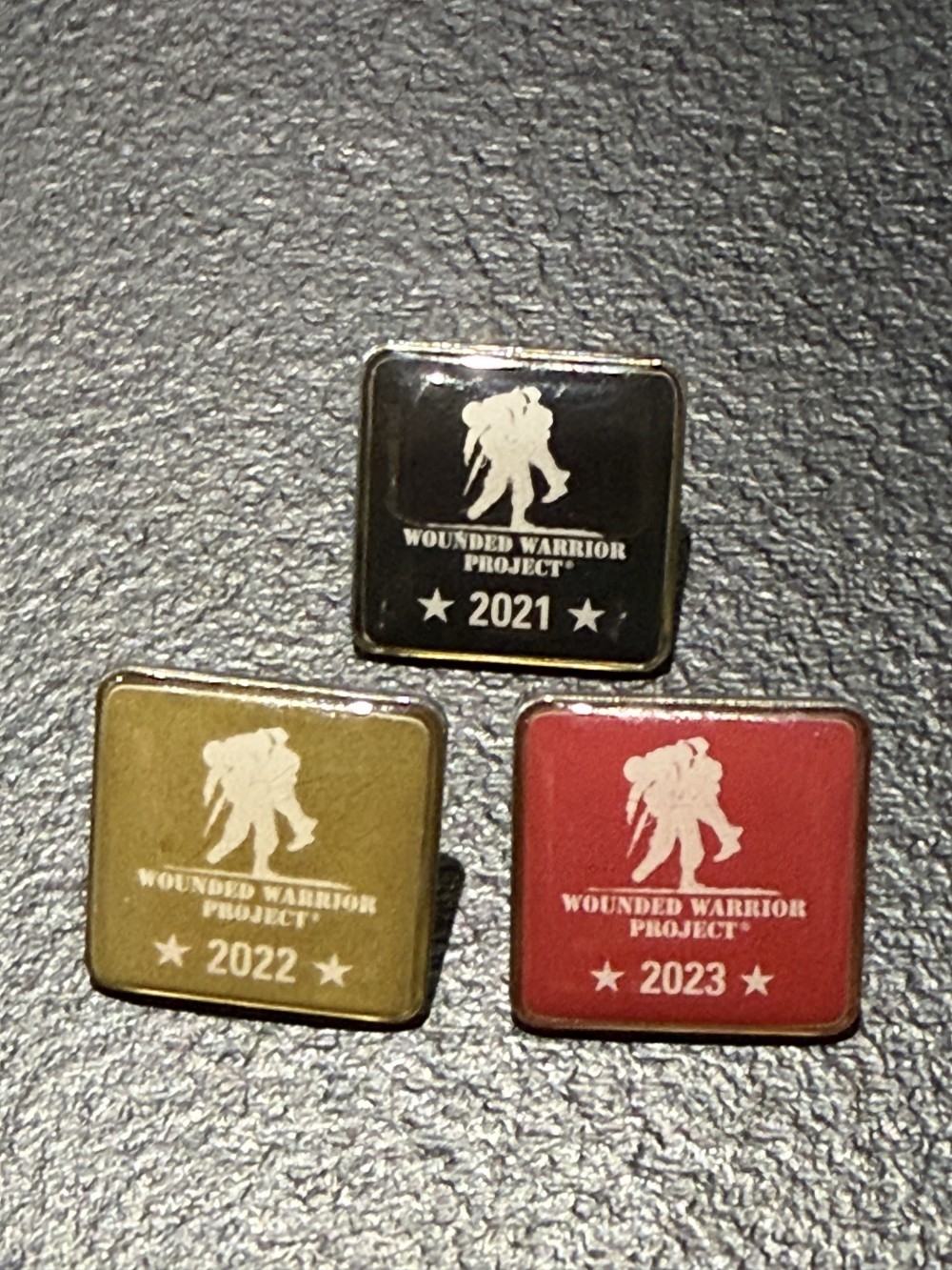 Wounded Warrior Project Pin Set: 2021, 2022, 2023