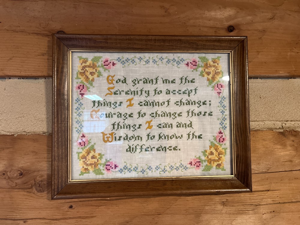 Vtg Serenity Prayer cross-stitch