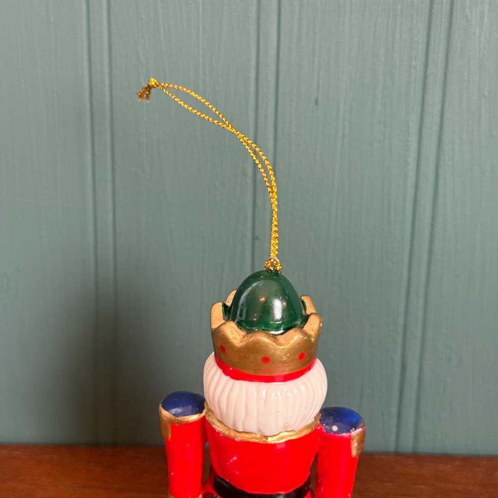 Ceramic Nutcracker King Christmas Ornament