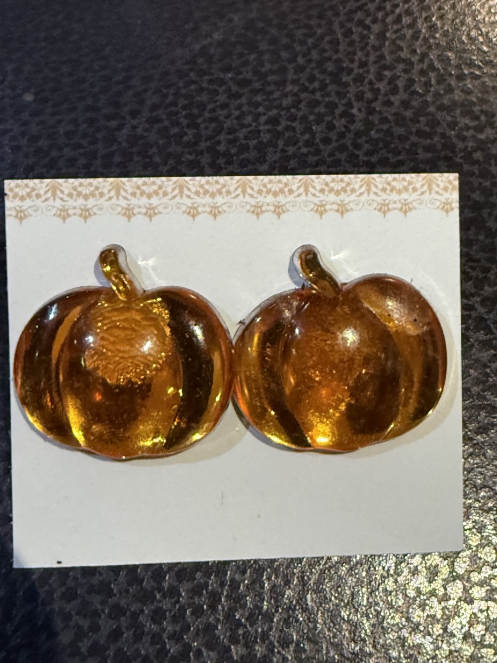 Stud Earrings - Pumpkin