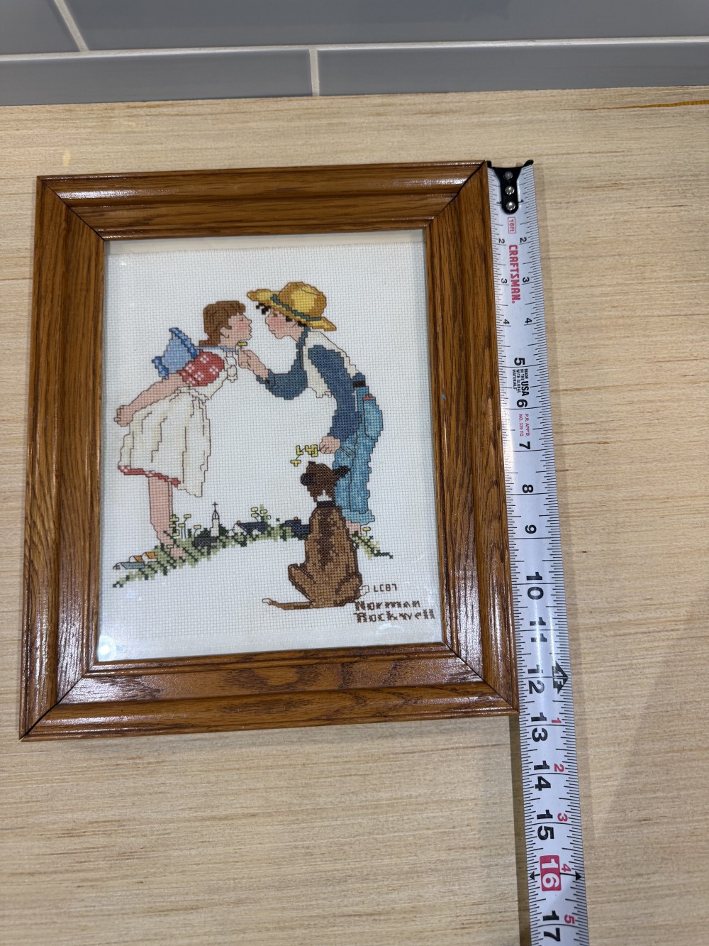 Vtg Norman Rockwell Cross Stitch
