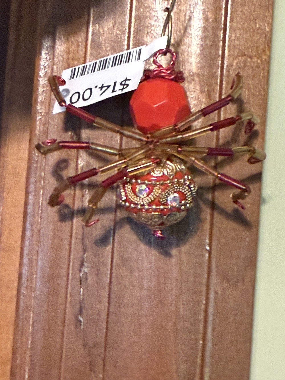 Ornament M Spider Gold Red