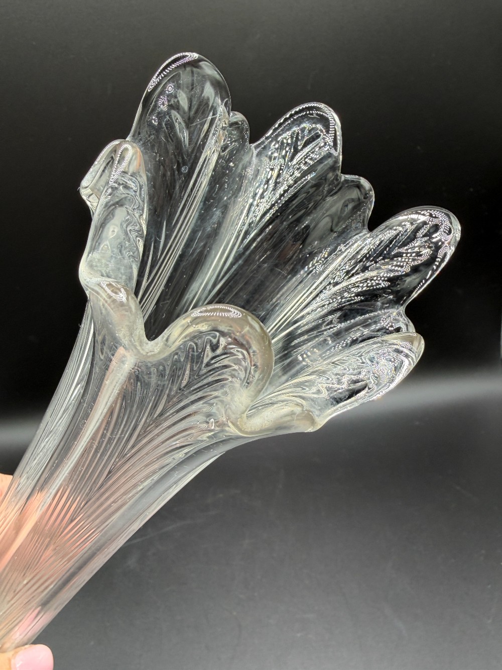 Clear Swung Glass Vase
