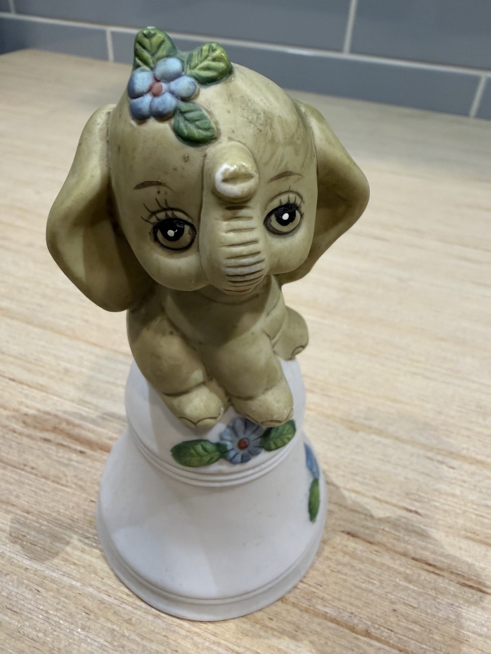 Vintage Ceramic Elephant Bell 4.75”