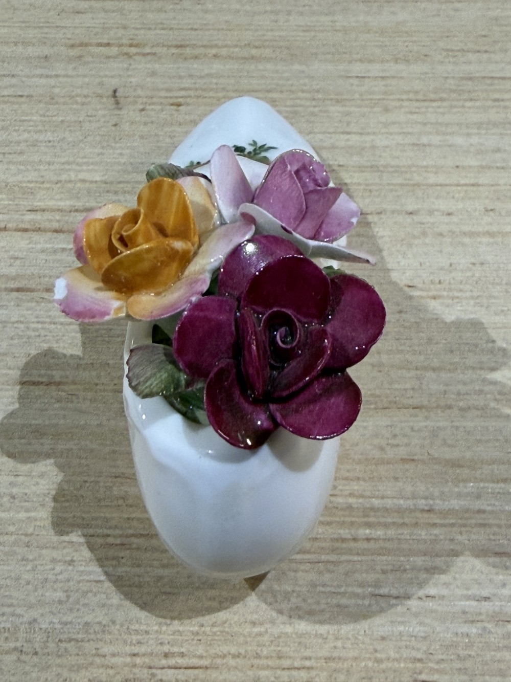 1962 Royal Albert Old Country Roses Floral Shoe, 4”