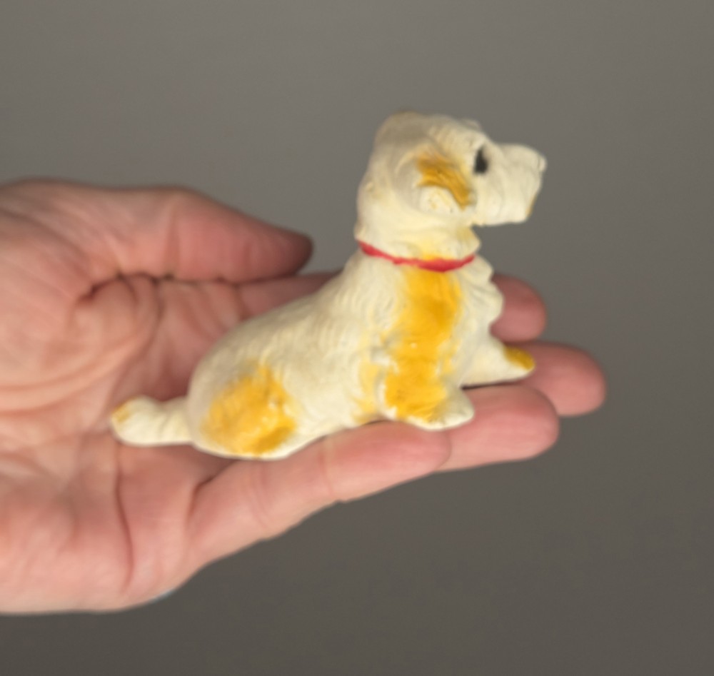VTG Chalkware Fox Terrier 3.5 inches