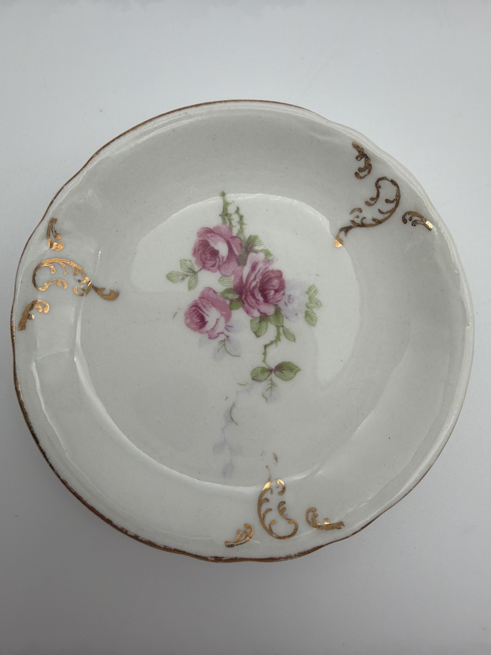 Vintage Pink Rose Butter Pat #2