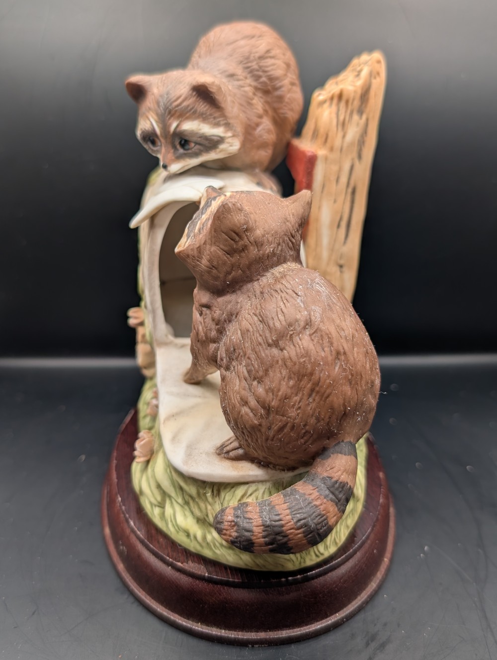 Homco porcelain Raccoons figurine