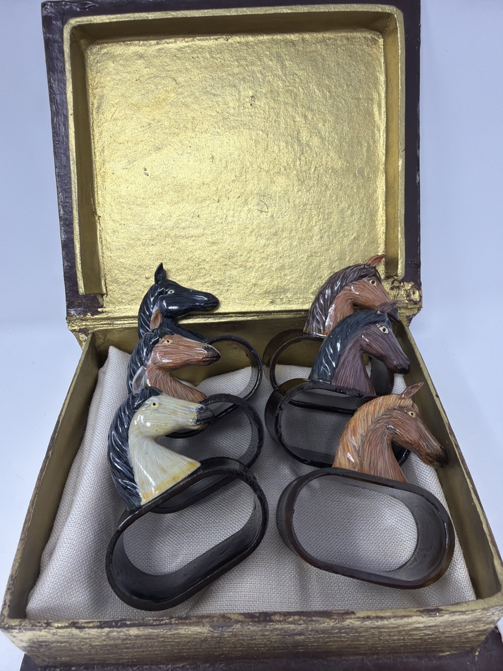 Horse Napkin Rings Set|Boxed