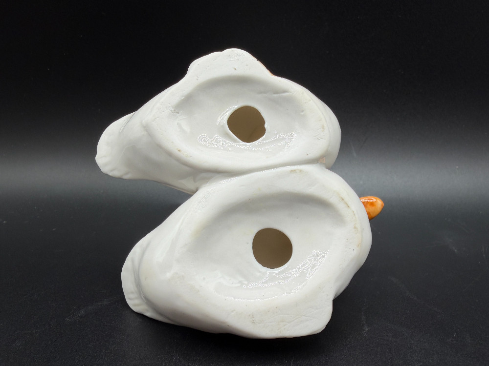 White Ceramic Duck Couple Vintage Figurine – Retro Country Kitchen Cottagecore Decor