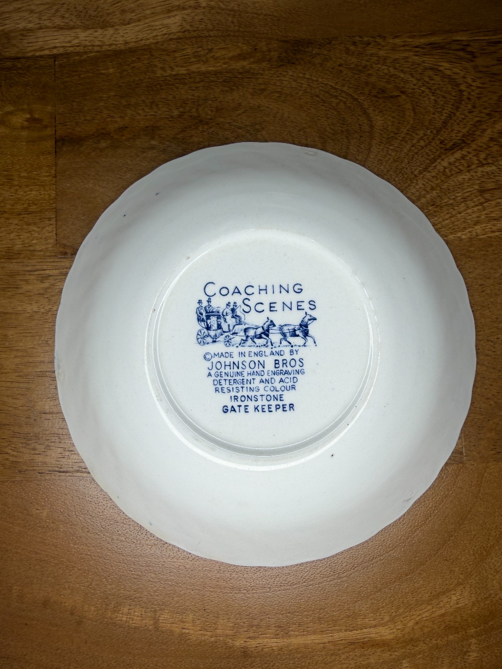 Johnson Bros. Ironstone Blue and White Bowl