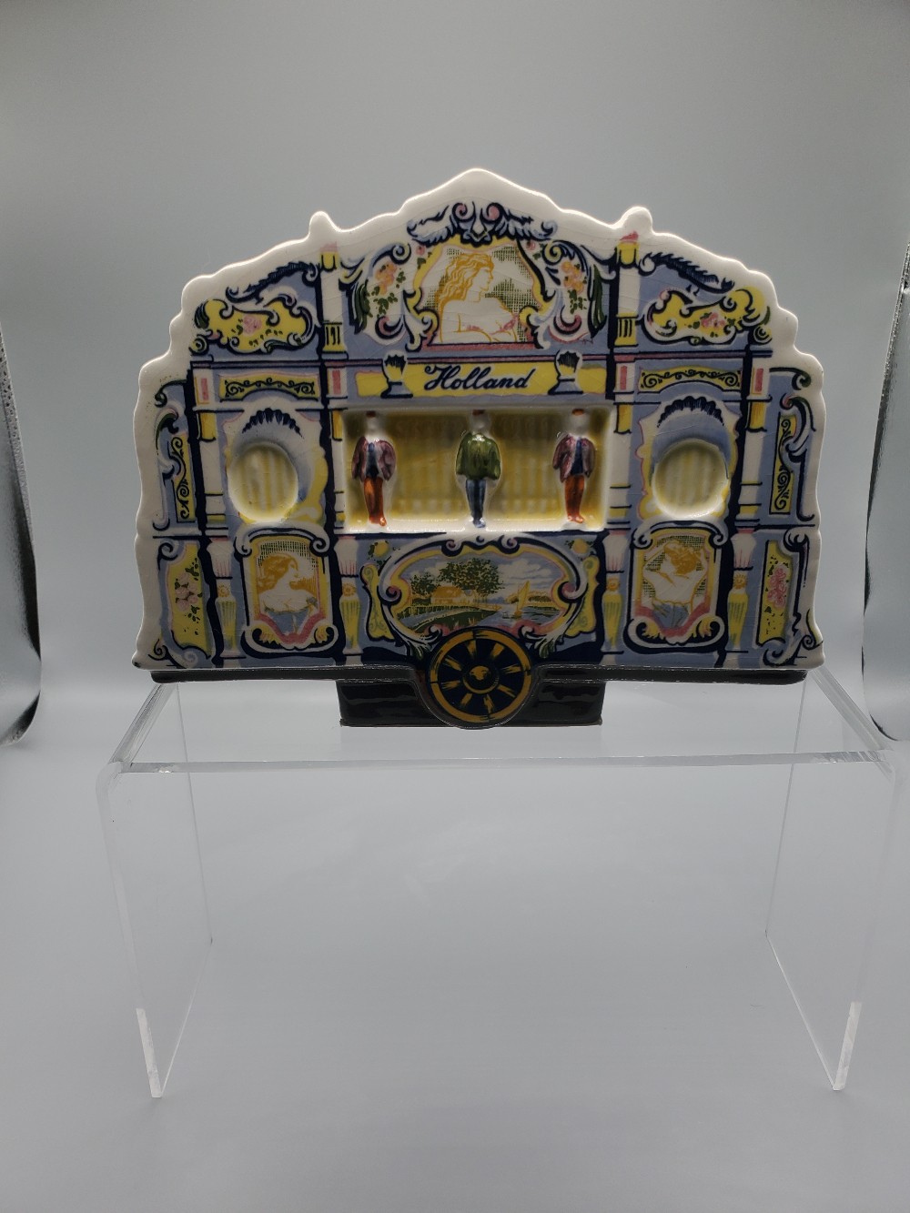 Delft Hand Painted Music Box Dutch Street Organ